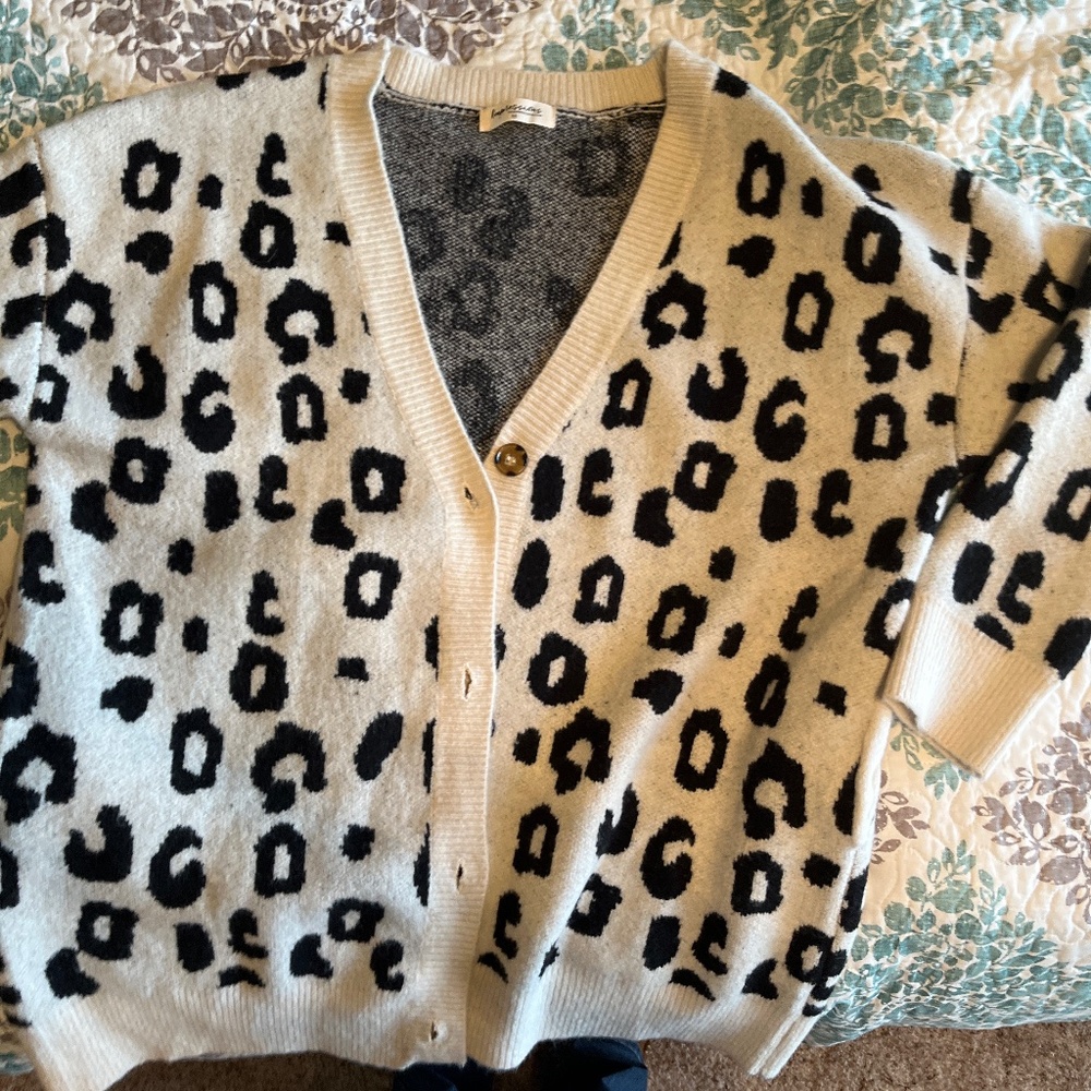 Animal print cardigan